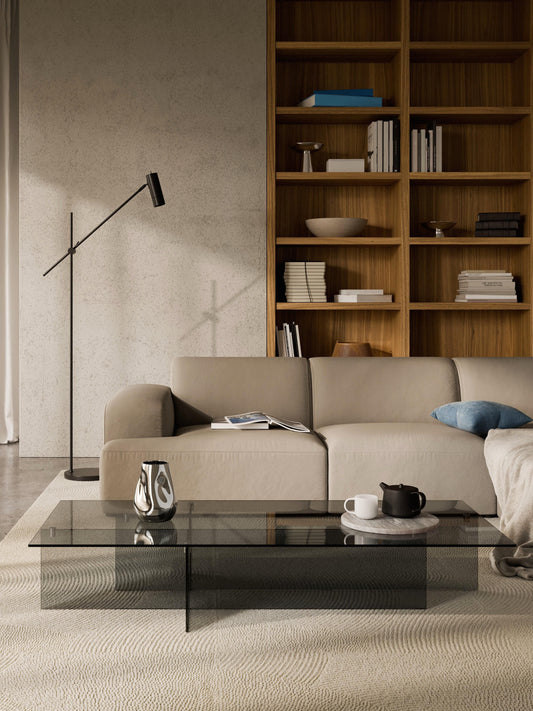 Anouk Large Coffee Table (W 160 cm) in Glass