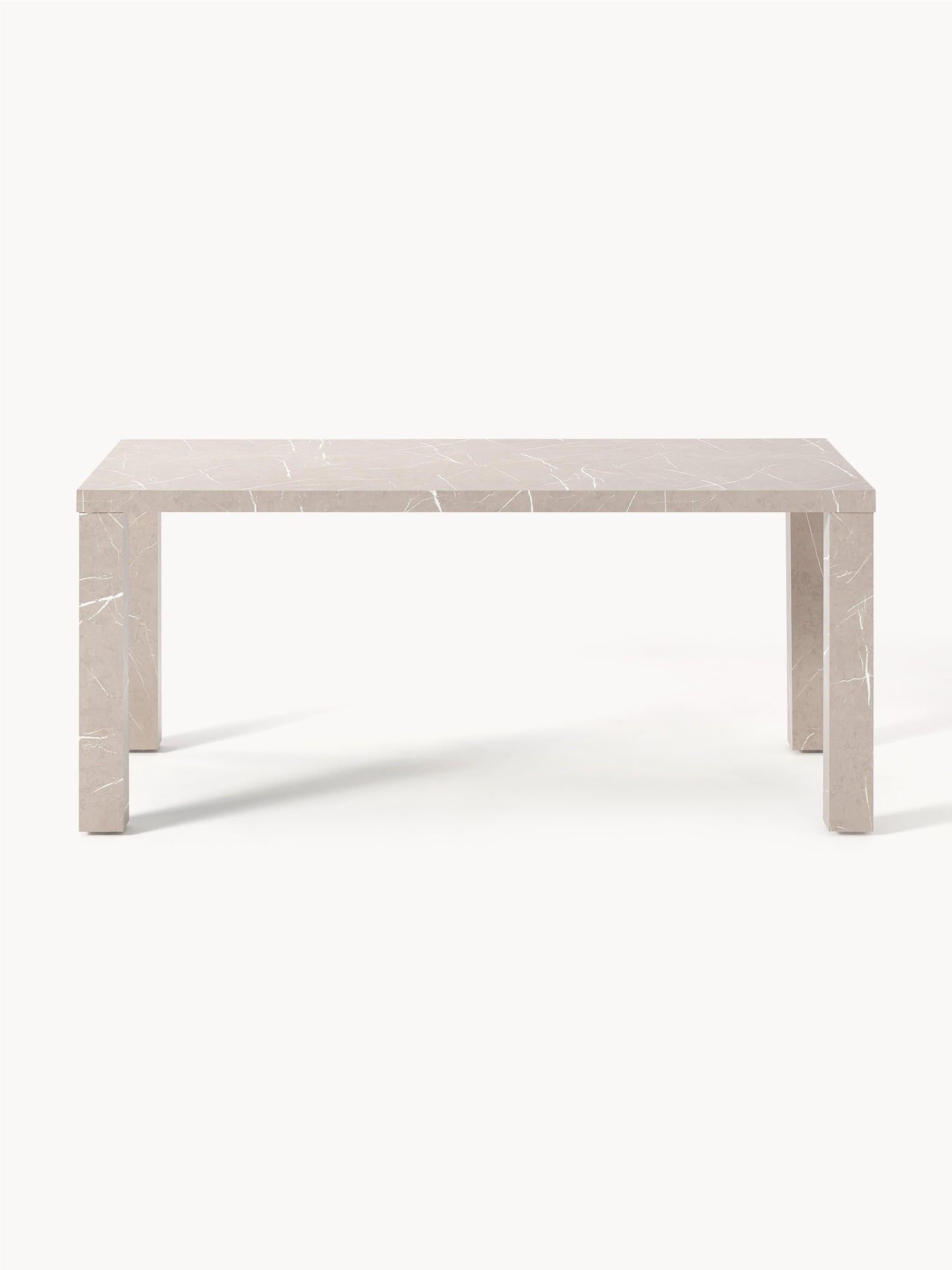 Carl Dining Table in Marble Look, Measuring 180 x 90 cm
