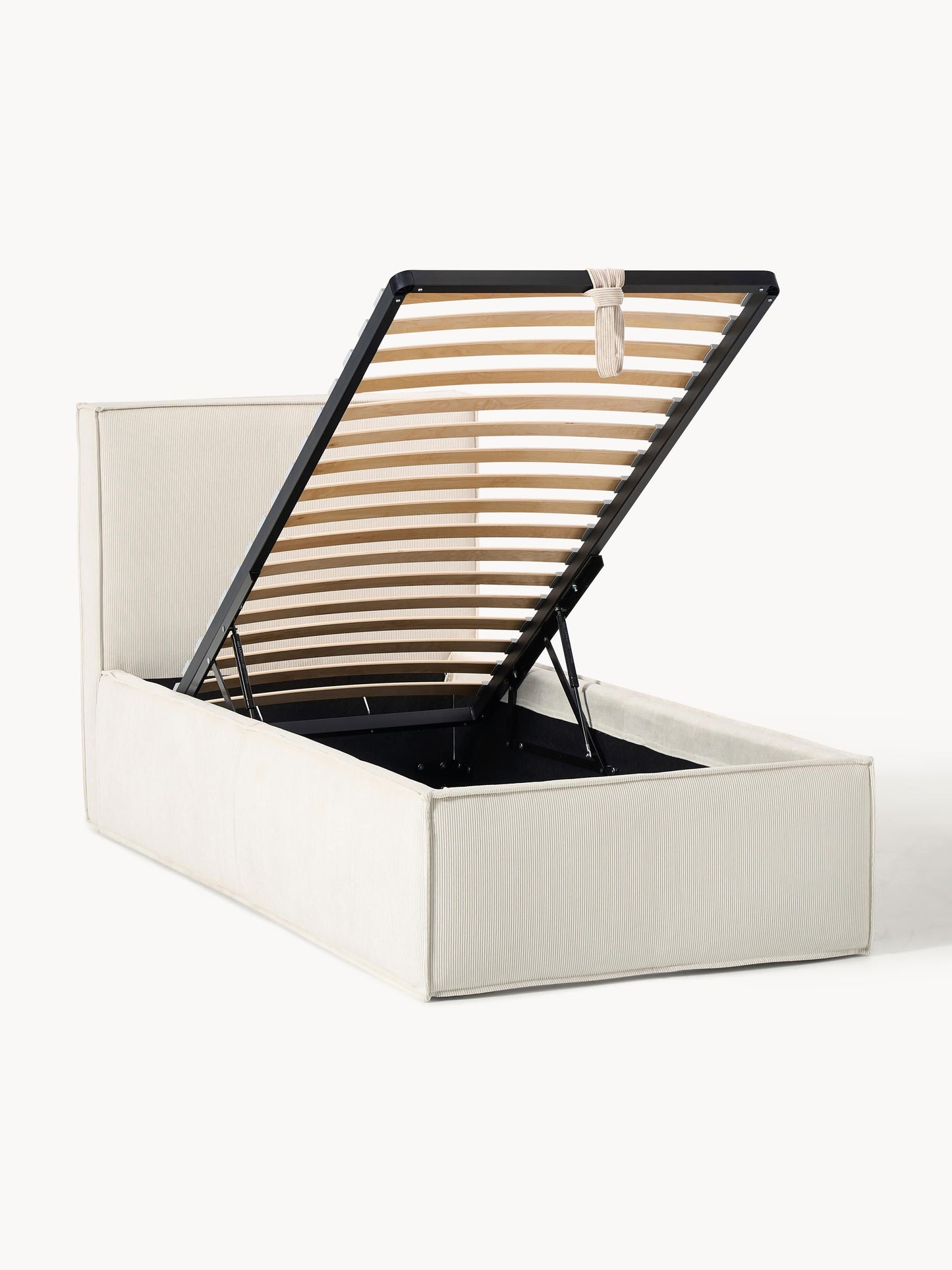 Dream Single Bed with Storage, in Corduroy