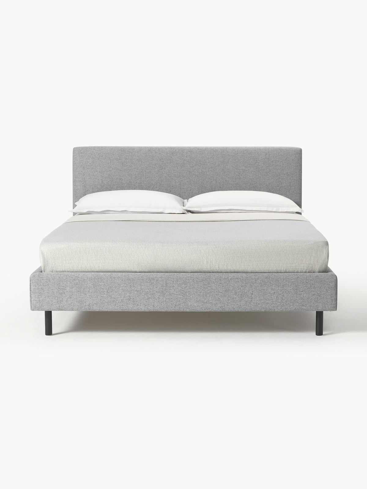 Giulia Bed Frame with Wooden Feet, Upholstered
