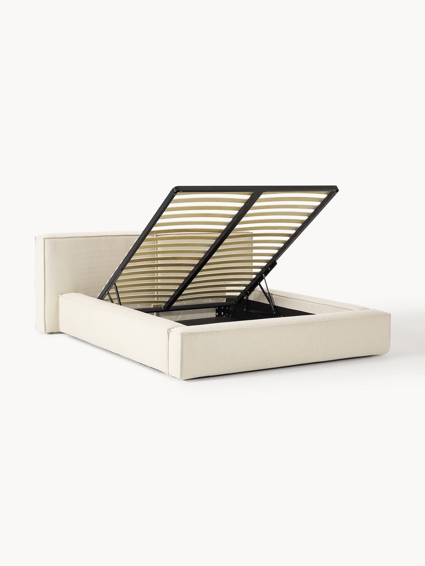 Lennon Bed Frame with Storage, Upholstered