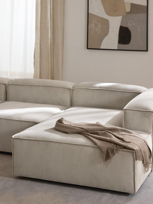 Lennon Corduroy Ottoman Corner Unit