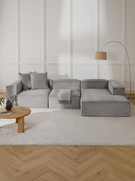 Lennon Modular Corduroy Corner Settee (4-Seater)