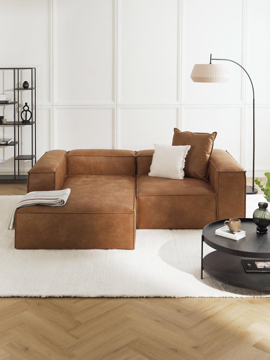 Lennon Modular Leather Corner Settee (2-Seater)