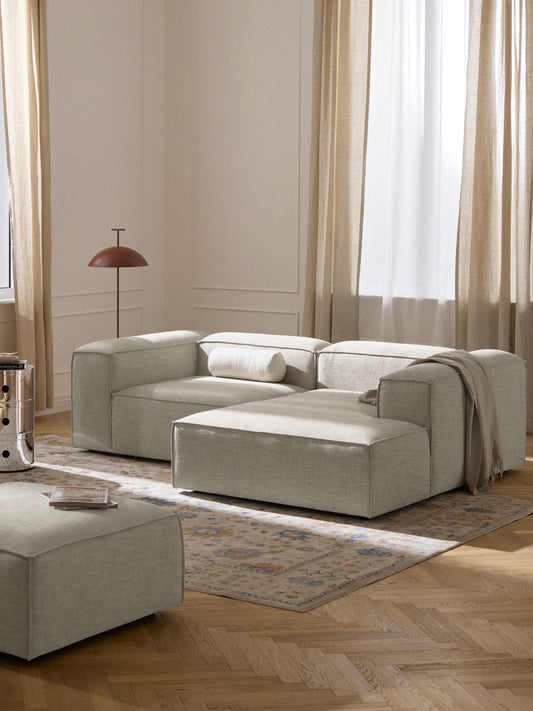 Lennon Modular Linen Blend Corner Settee (2-Seater)