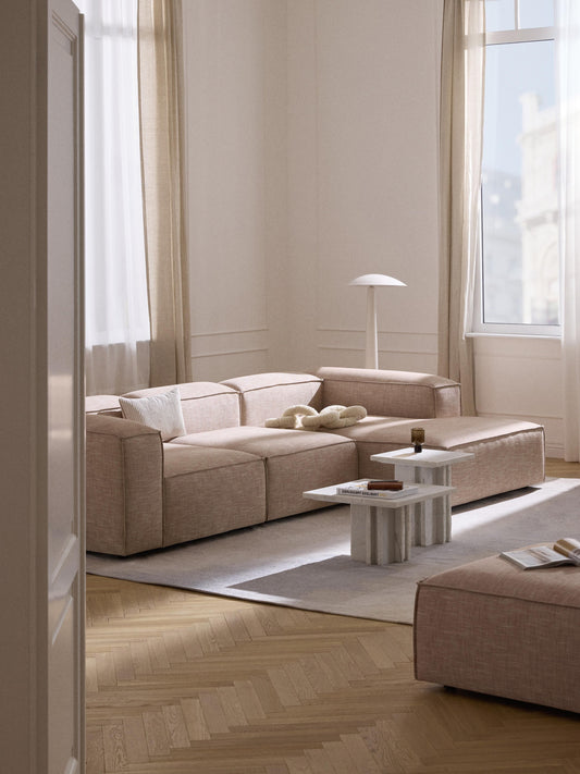 Lennon Modular Linen Blend Corner Settee (4-Seater)