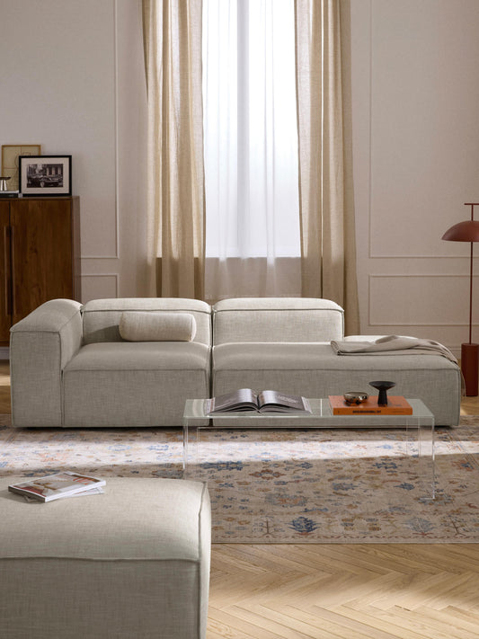 Lennon Modular Linen Blend Pouffe
