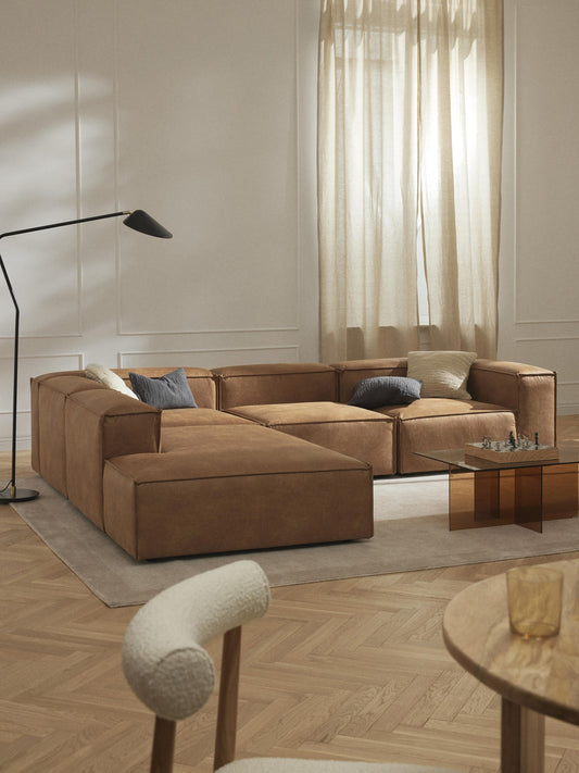 Lennon Modular XL Leather Corner Settee (4-Seater)