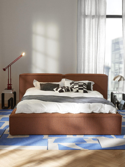 Lennon Storage Bed in Bouclé, Upholstered