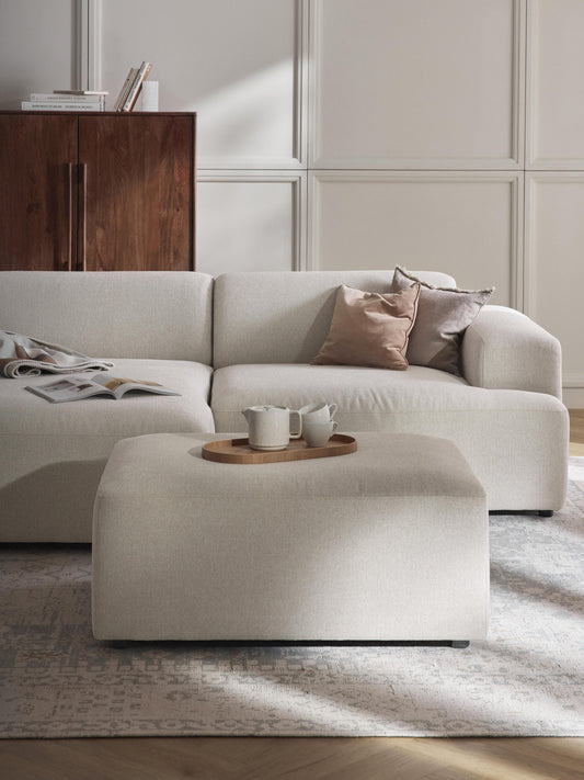 Melva Upholstered Stool, Measuring W 99 x D 72 cm