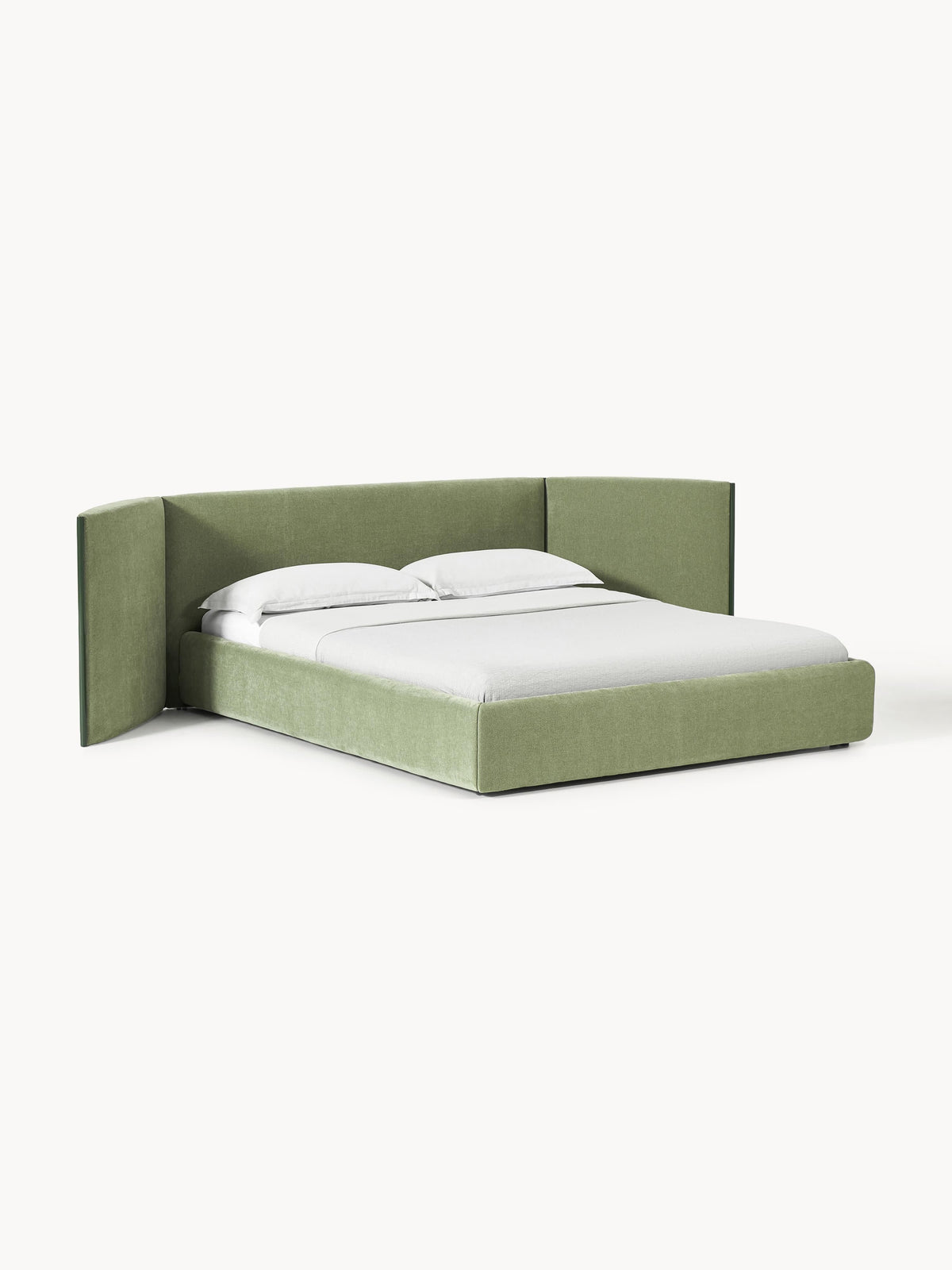 Otis Bed Frame with Folding Headboard, Upholstered