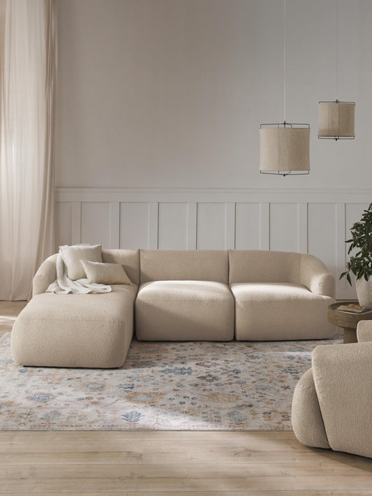 Sofia Modular Bouclé Corner Settee (3-Seater)