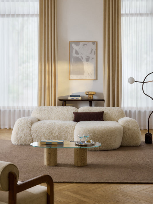 Wolke Modular Corner Sofa with Teddy Cover (3-Seater)