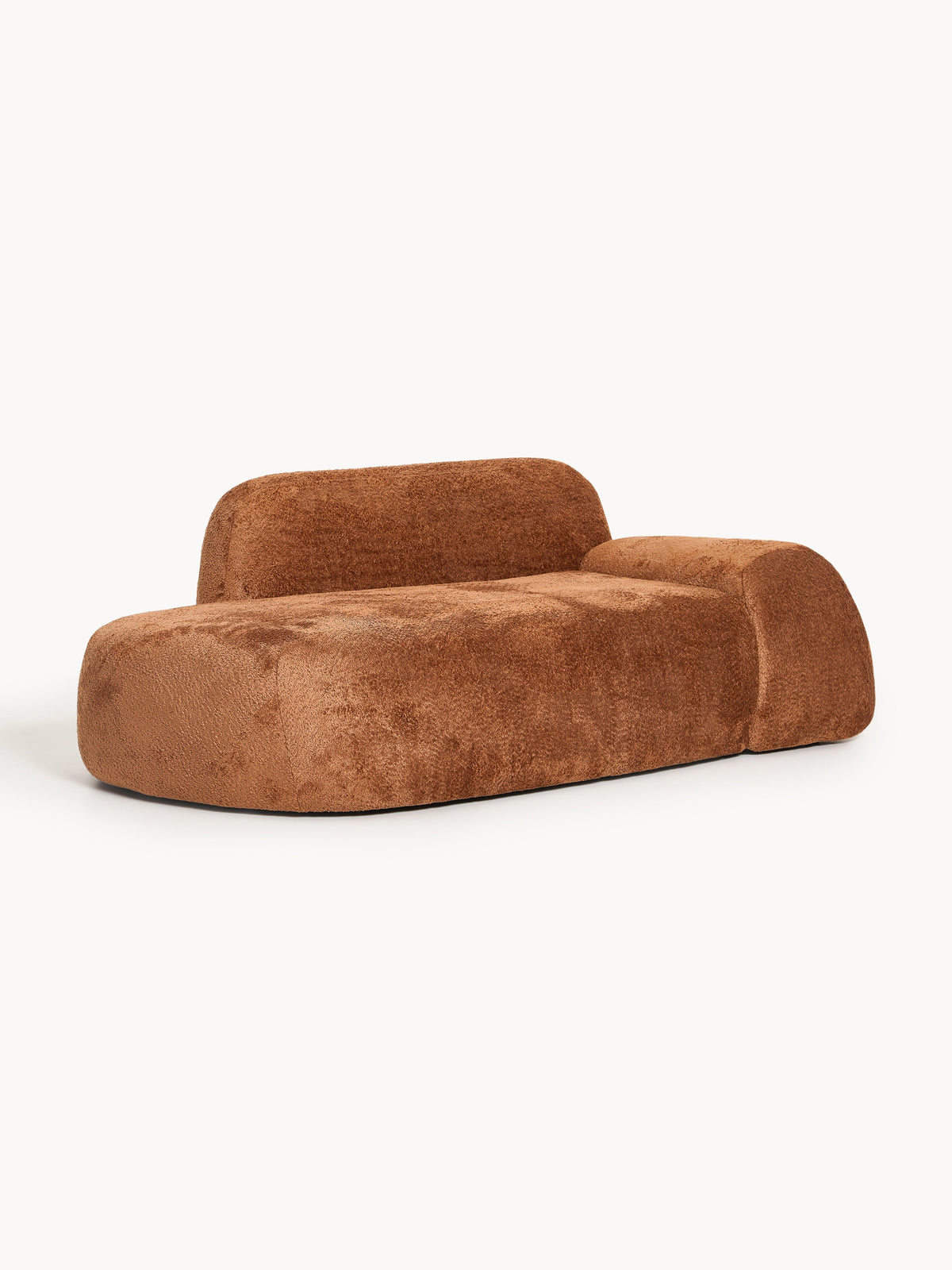 Wolke Teddy Bouclé Settee with Chaise Longue (2-Seater)