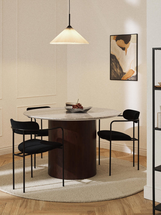 Abby Round Dining Table Made of Marble, Ø 120 cm