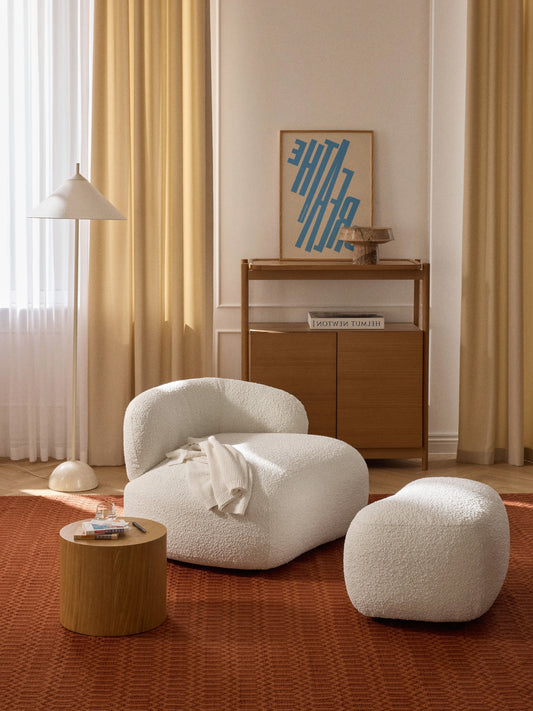 Alba Lounge Armchair, Bouclé