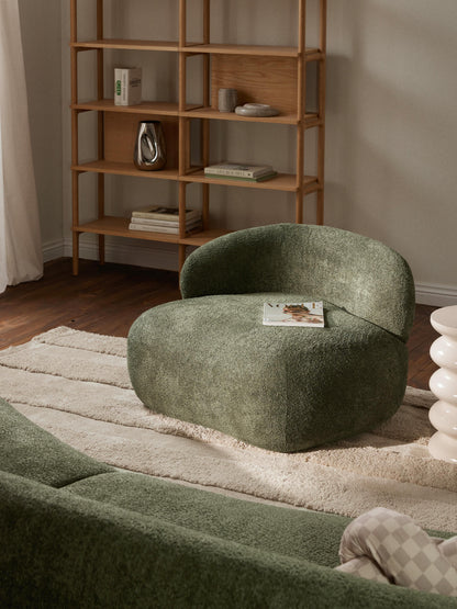 Alba Lounge Armchair, Teddy Bouclé