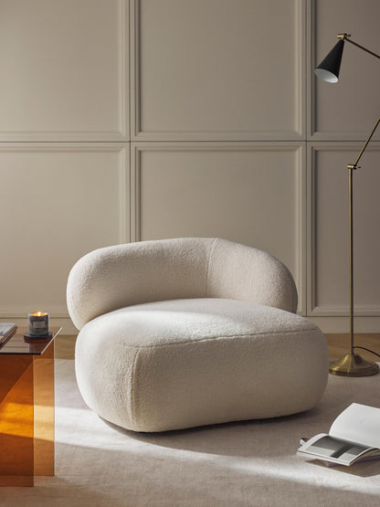 Alba Lounge Armchair, Teddy Fur