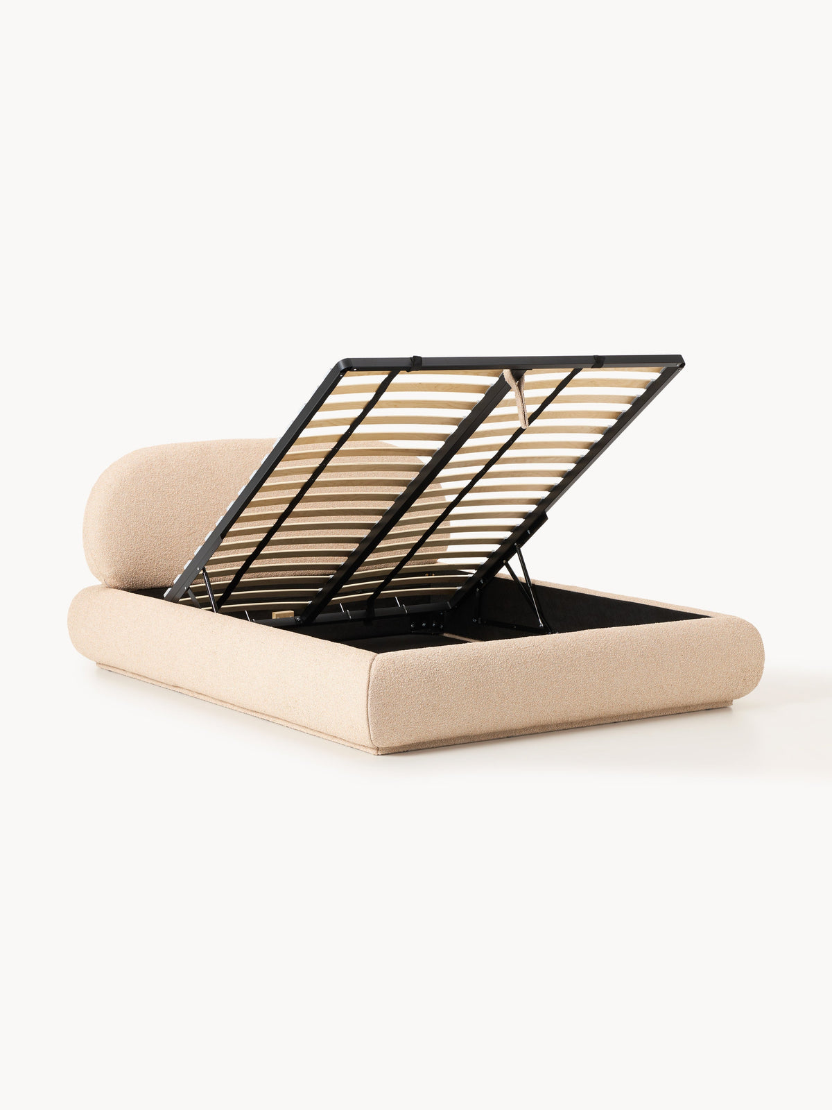 Alba Storage Bed in Bouclé, Upholstered