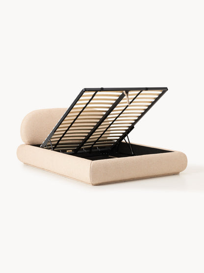 Alba Storage Bed in Bouclé, Upholstered