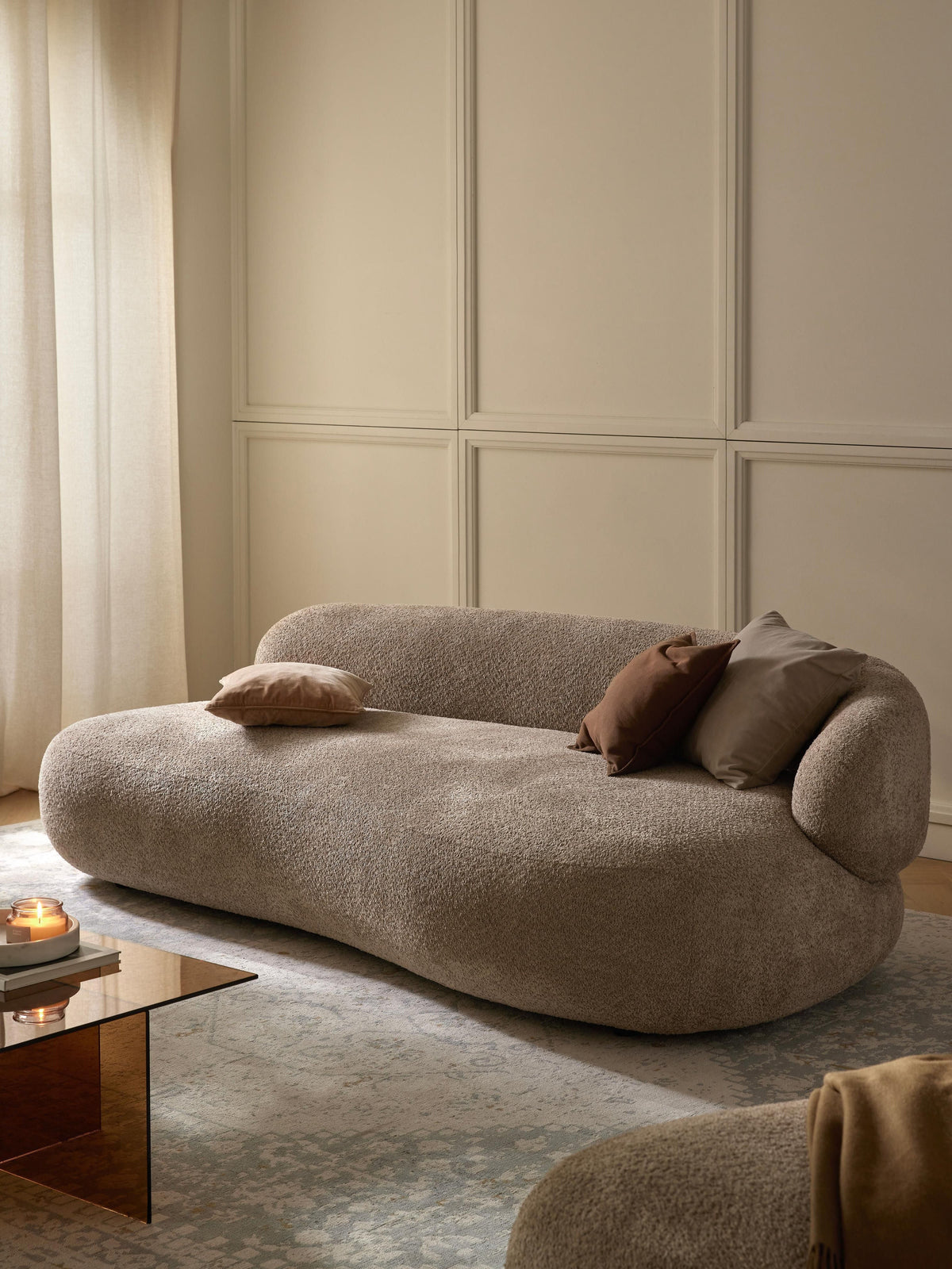 Alba Teddy Bouclé Settee (3-Seater)