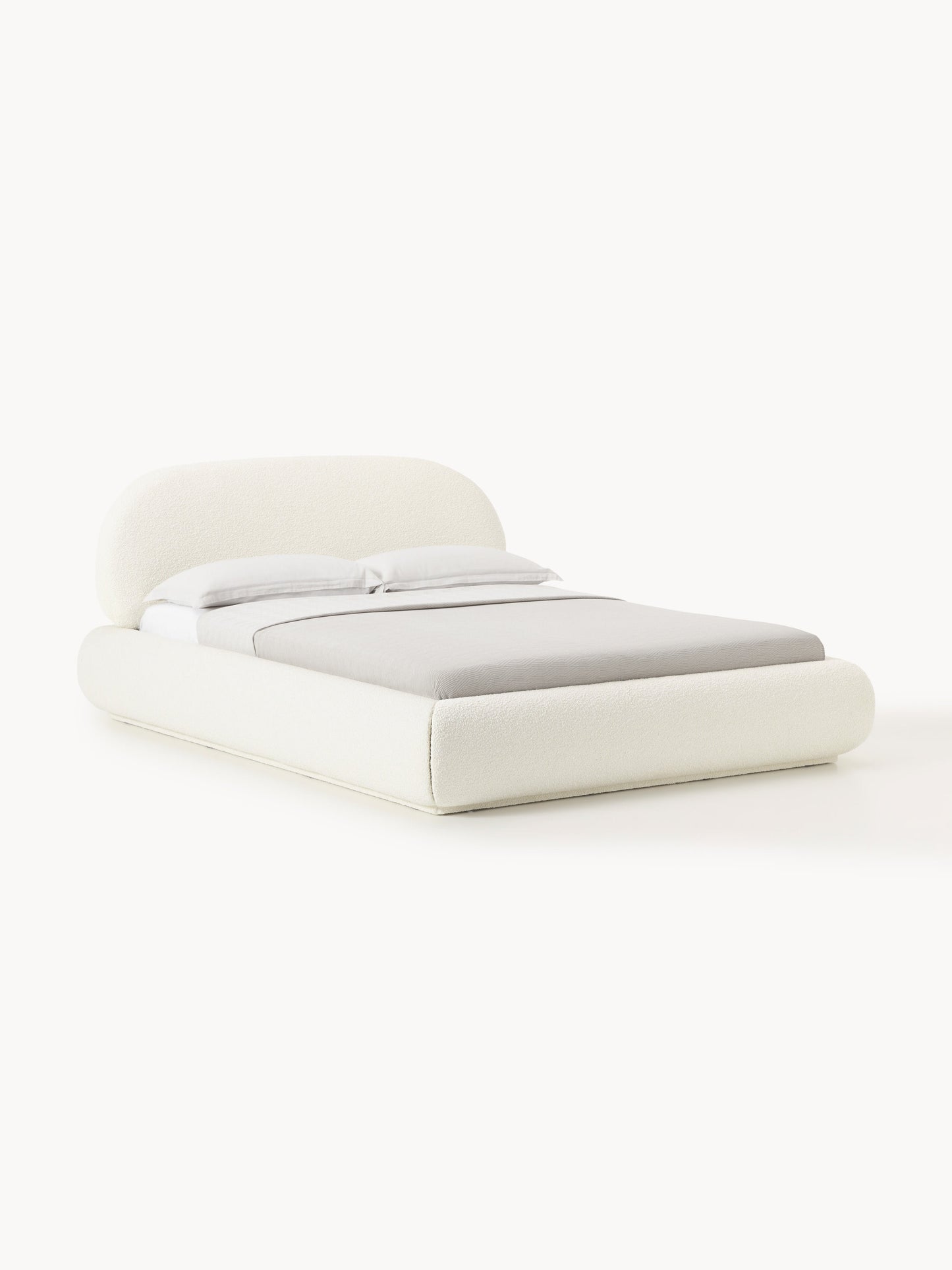 Alba Upholstered Bed with Bouclé Cover