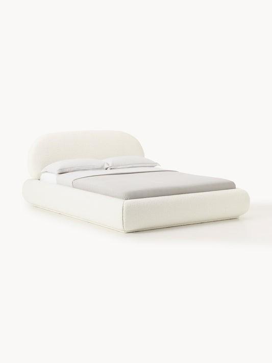 Alba Upholstered Bed with Bouclé Cover