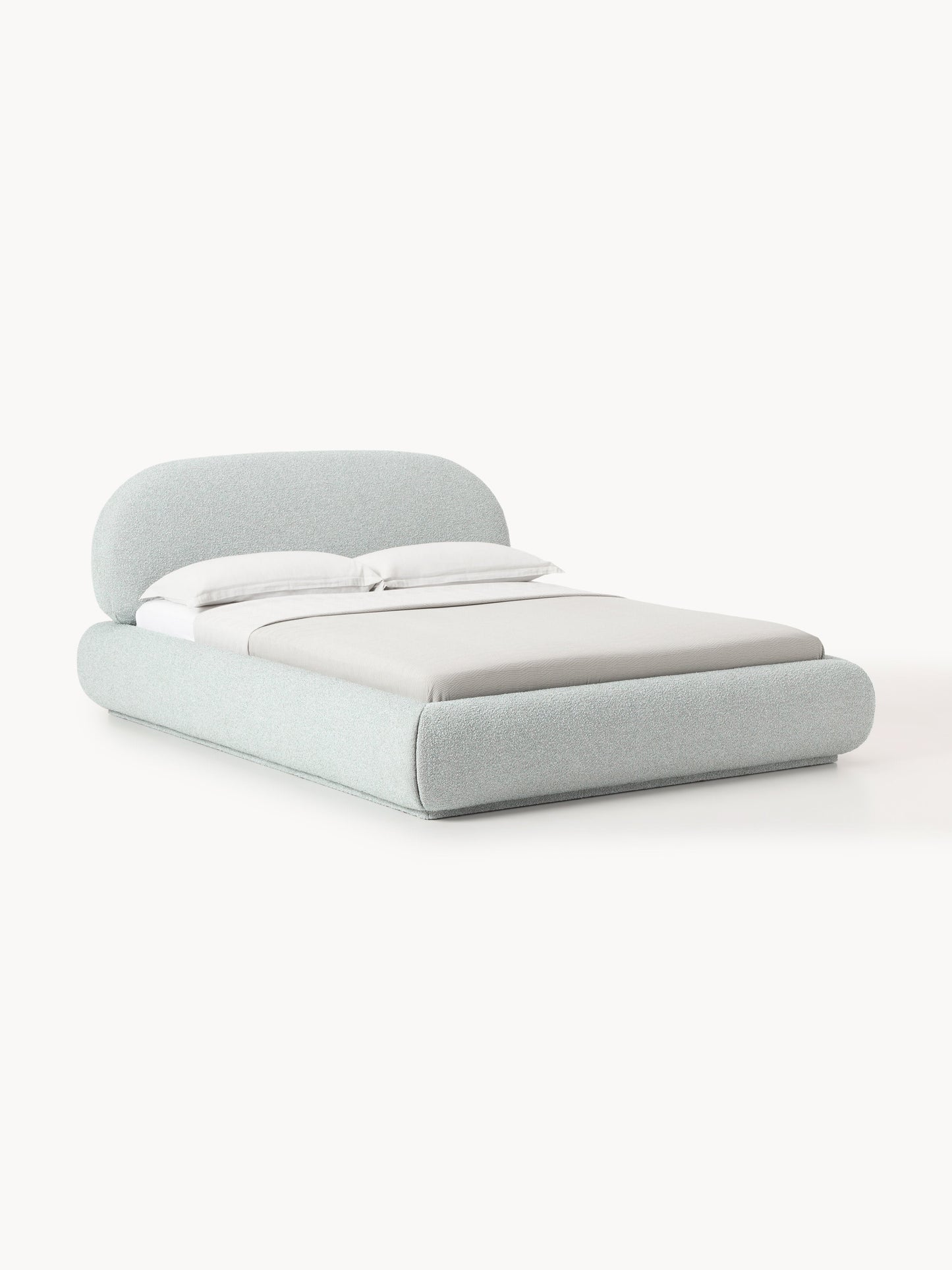 Alba Upholstered Bed with Bouclé Cover