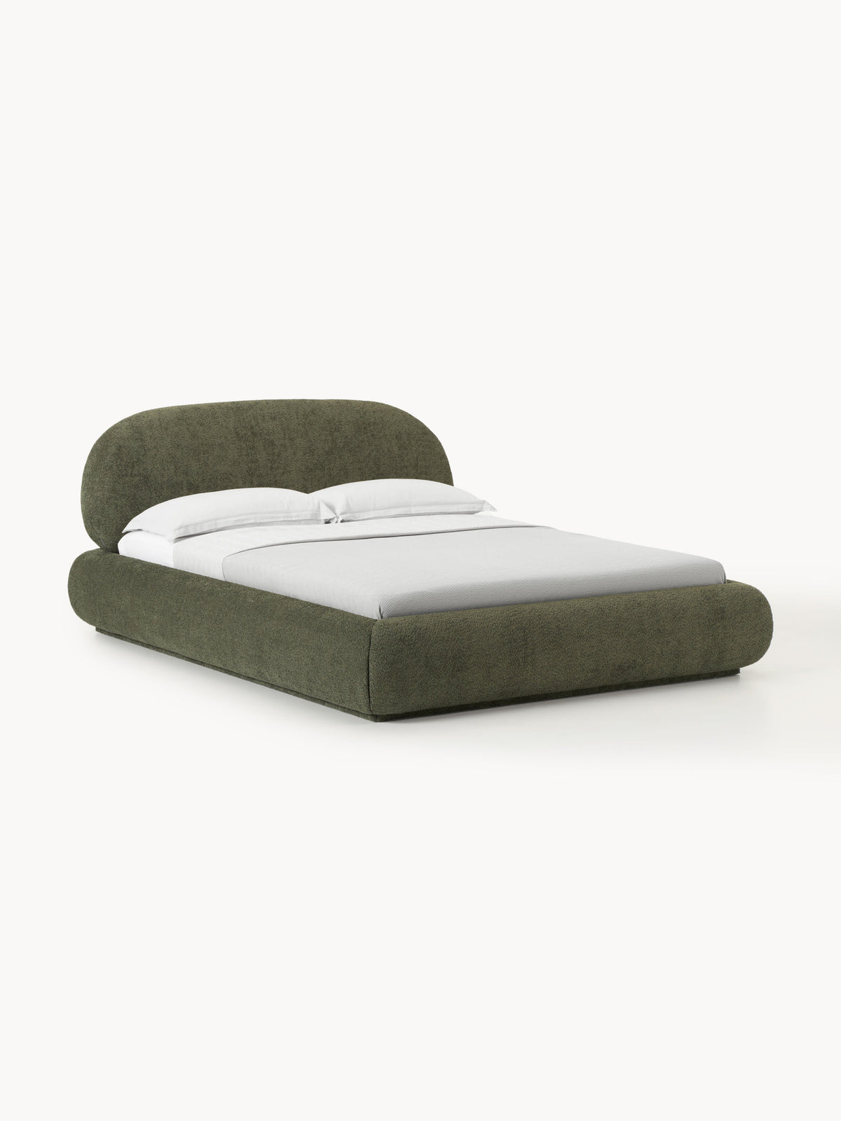 Alba Upholstered Bed with Teddy Bouclé Cover