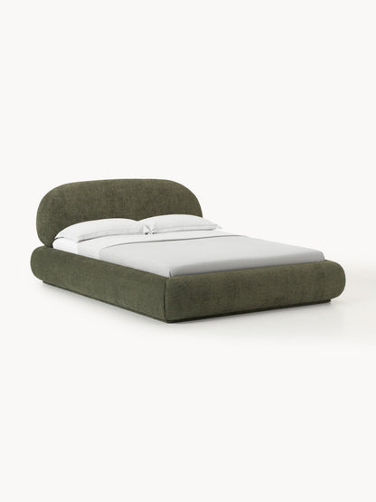Alba Upholstered Bed with Teddy Bouclé Cover