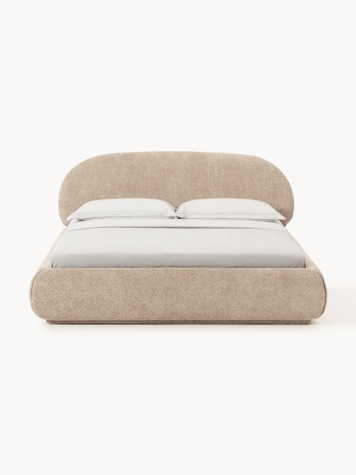 Alba Upholstered Bed with Teddy Bouclé Cover