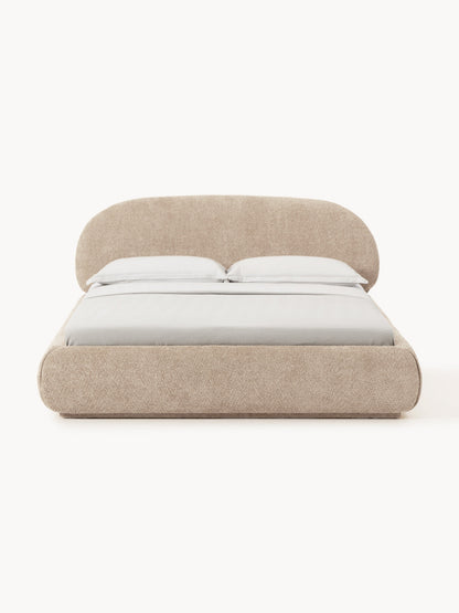 Alba Upholstered Bed with Teddy Bouclé Cover