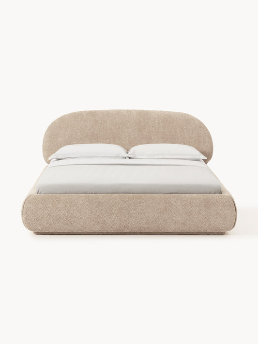 Alba Upholstered Bed with Teddy Bouclé Cover
