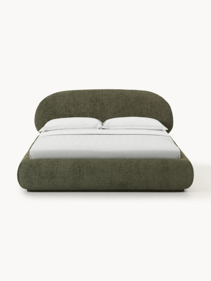 Alba Upholstered Bed with Teddy Bouclé Cover