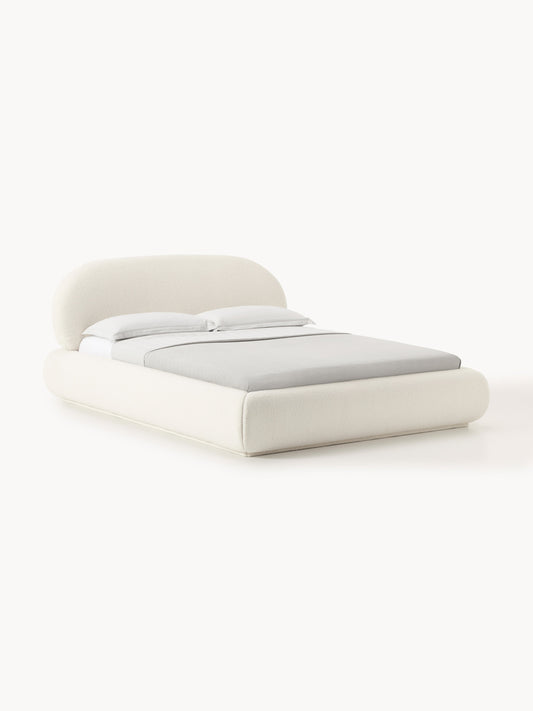 Alba Upholstered Bed with Teddy Cover and Storage