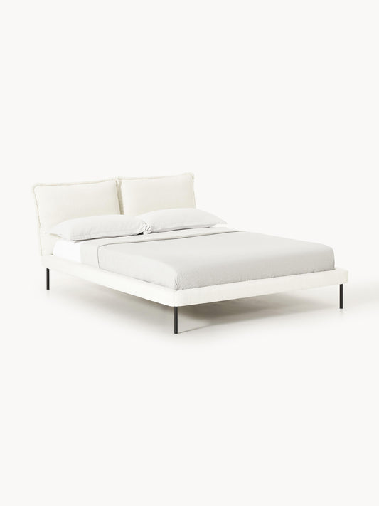 Amelia Upholstered Bed with Teddy Bouclé Cover