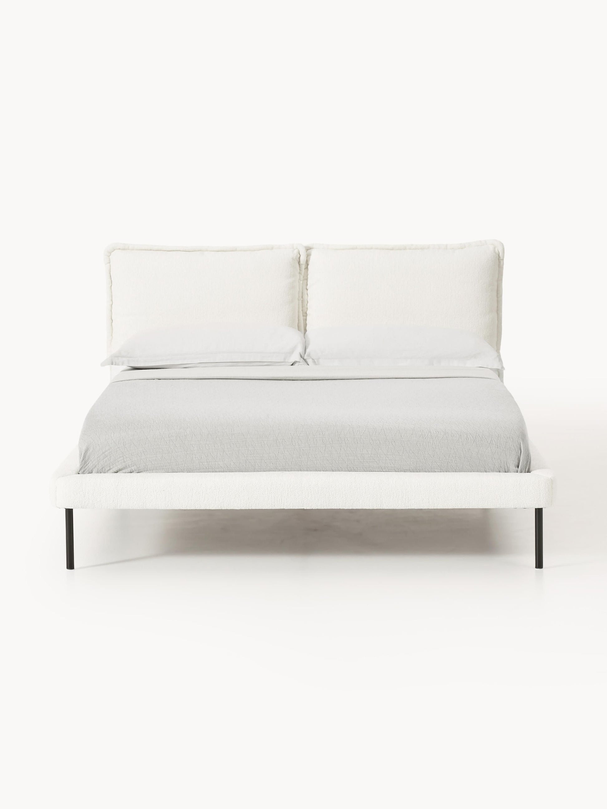 Amelia Upholstered Bed with Teddy Bouclé Cover