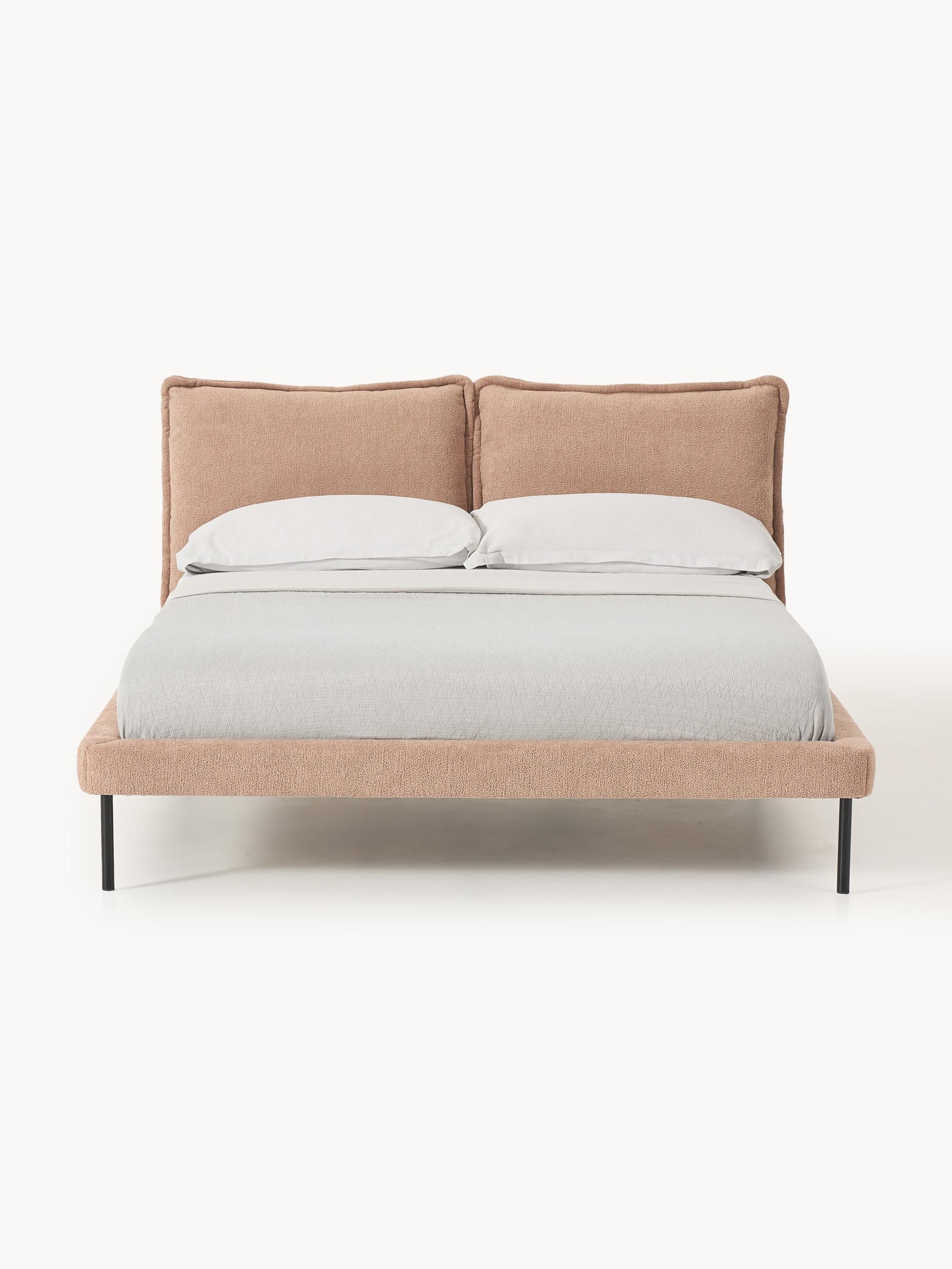 Amelia Upholstered Bed with Teddy Bouclé Cover