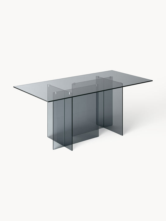 Anouk Glass Dining Table, Measuring 180 x 90 cm