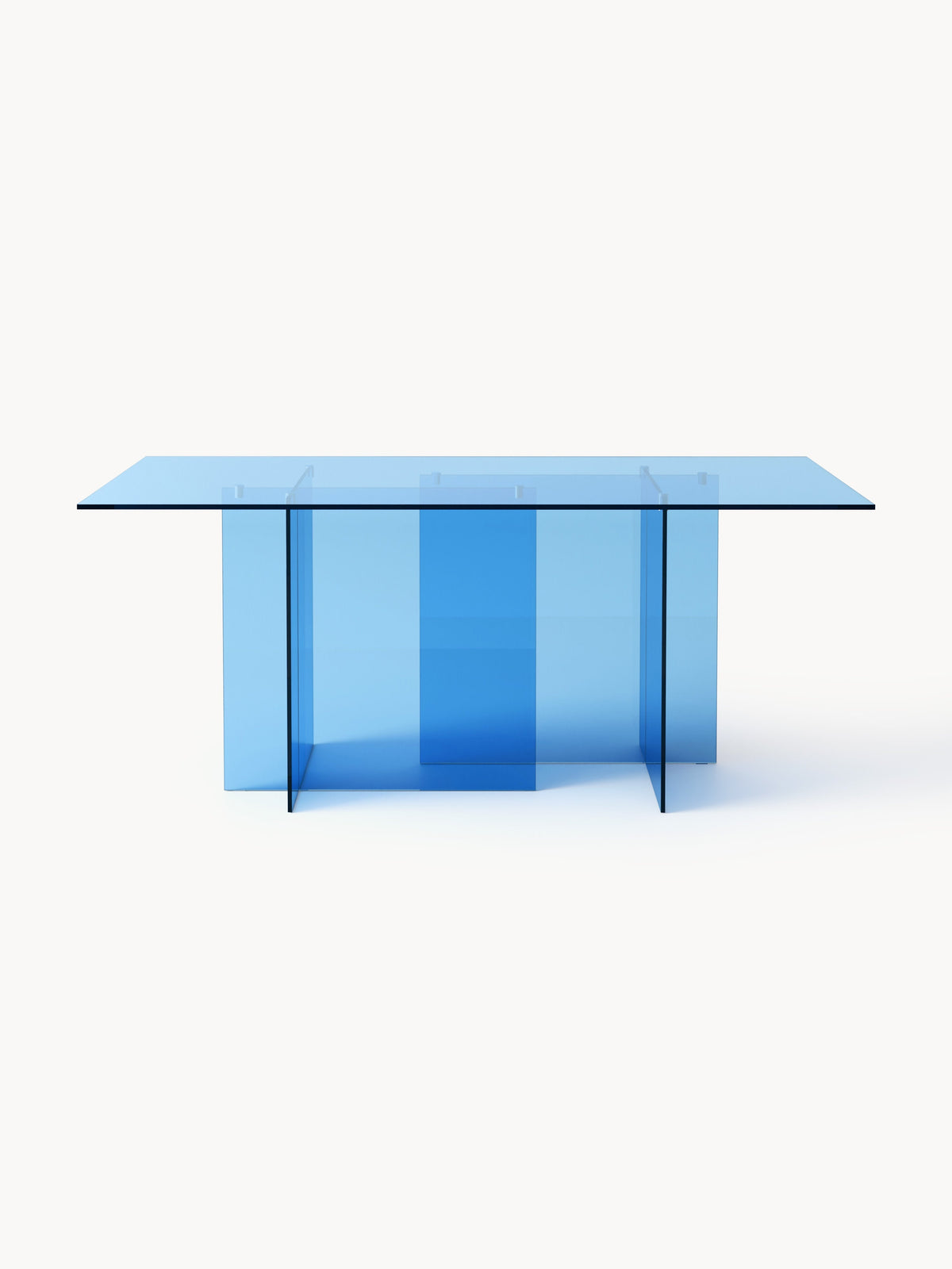 Anouk Glass Dining Table, Measuring 180 x 90 cm