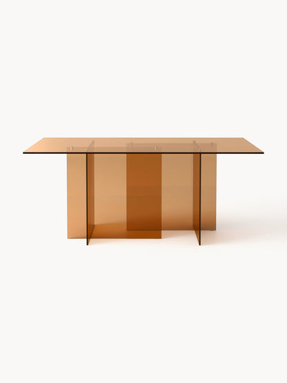 Anouk Glass Dining Table, Measuring 180 x 90 cm