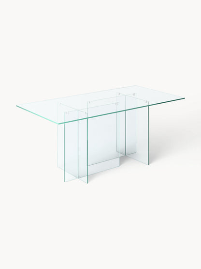 Anouk Glass Dining Table, Measuring 180 x 90 cm