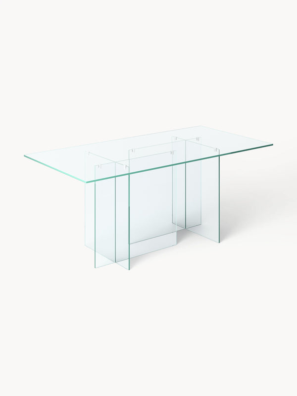 Anouk Glass Dining Table, Measuring 180 x 90 cm