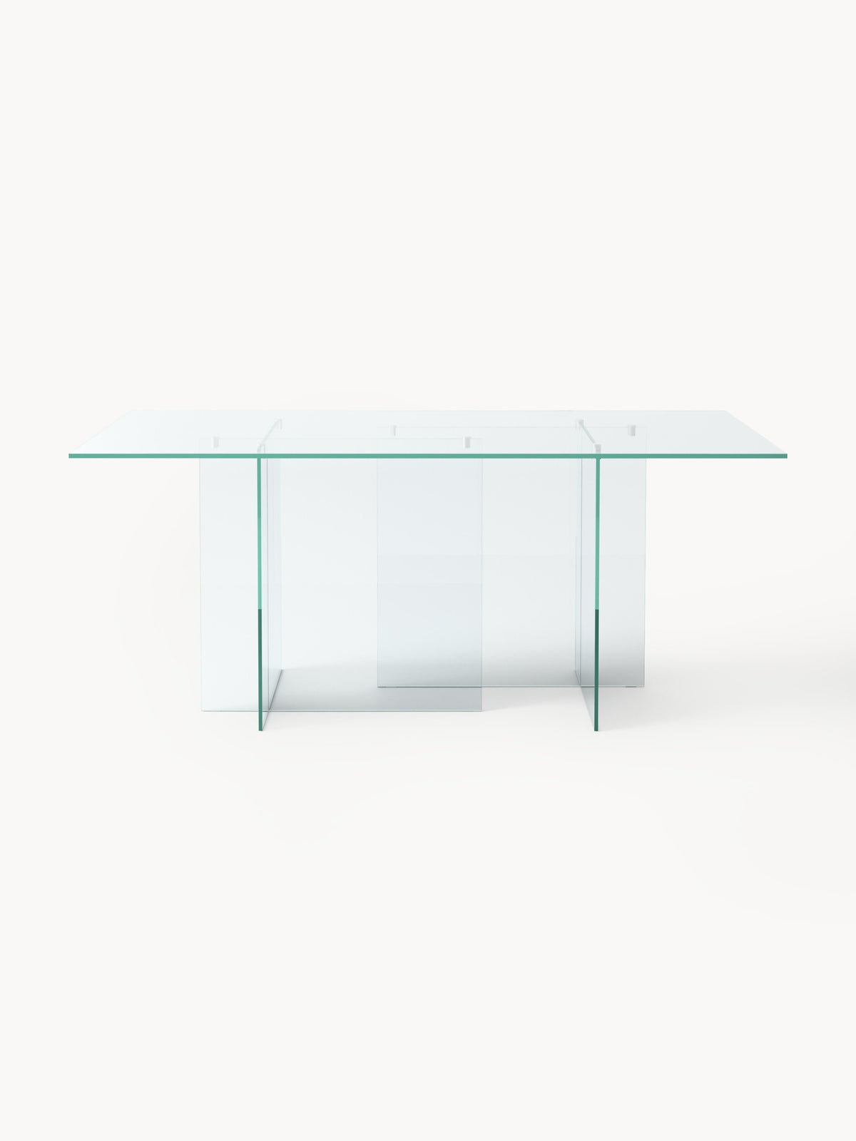 Anouk Glass Dining Table, Measuring 180 x 90 cm