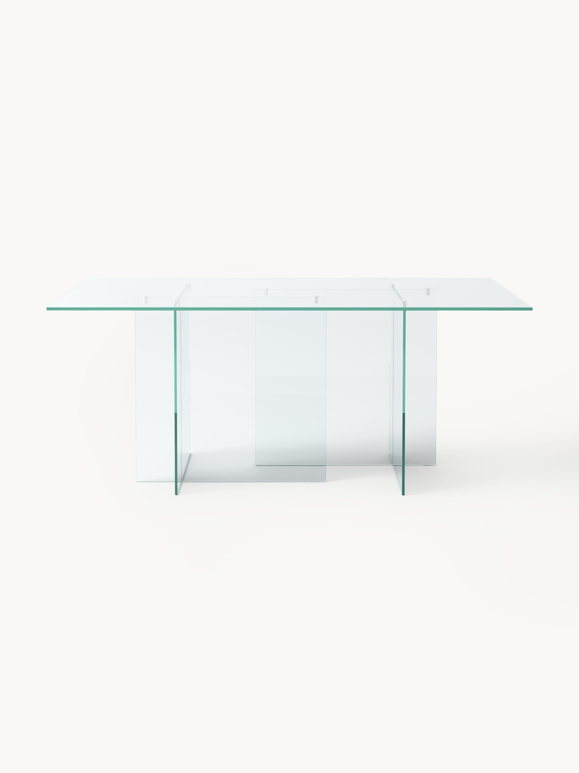 Anouk Glass Dining Table, Measuring 180 x 90 cm
