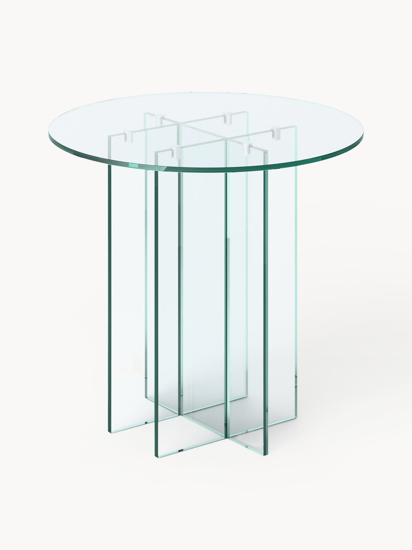 Anouk Round Glass Dining Table, Available in Various Sizes