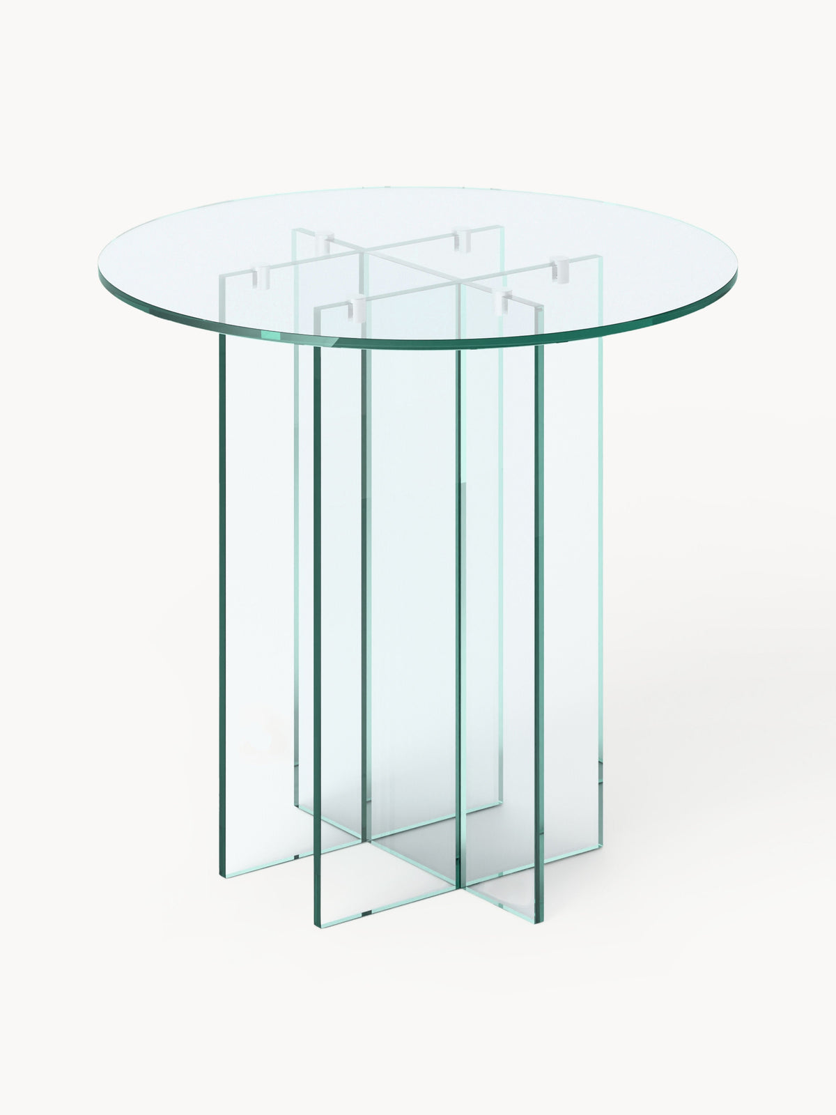 Anouk Round Glass Dining Table, Available in Various Sizes