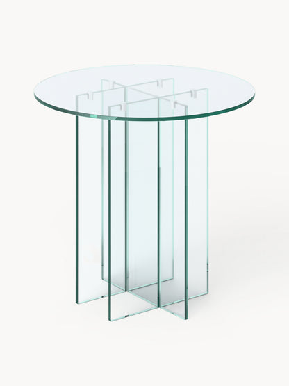 Anouk Round Glass Dining Table, Available in Various Sizes