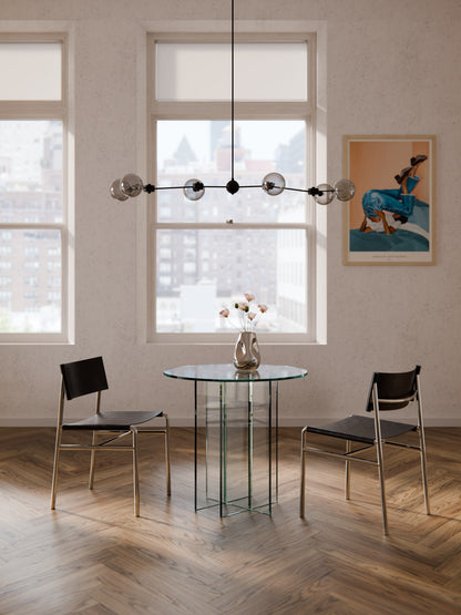 Anouk Round Glass Dining Table, Available in Various Sizes