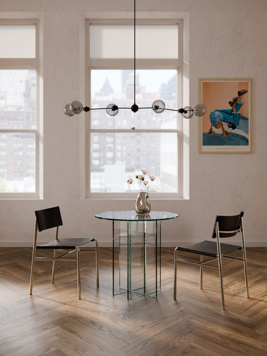 Anouk Round Glass Dining Table, Available in Various Sizes